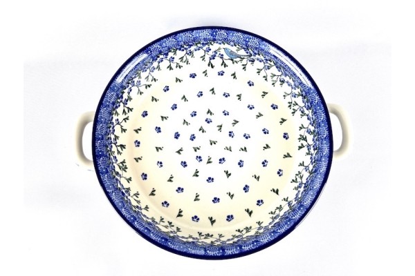 420 Bunzlau Ronde schaal met open handvaten 1935X  Ronde Schalen